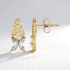 Orecchini in oro con Zircone
