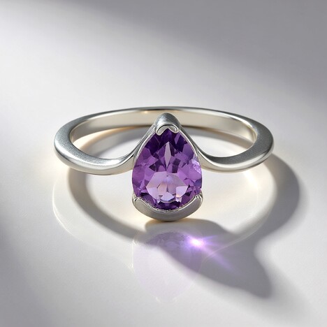 Anello in argento con Ametista