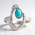 Anello in argento con Turchese Sleeping Beauty