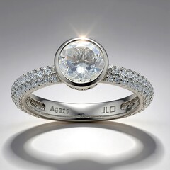 Anello in argento con Topazio Bianco (Adela Silber)