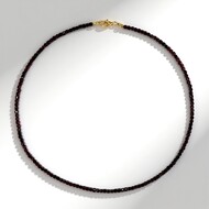 Collier en argent et Grenat du Mozambique