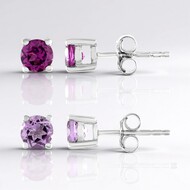 Orecchini in argento con Rodolite