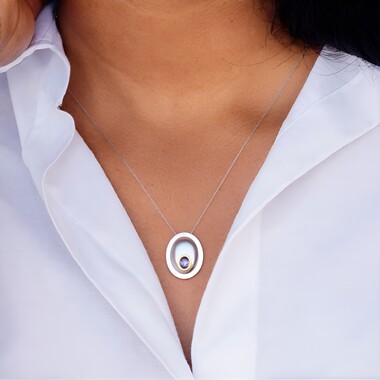 Ciondolo in argento con Tanzanite (MONOSONO COLLECTION)
