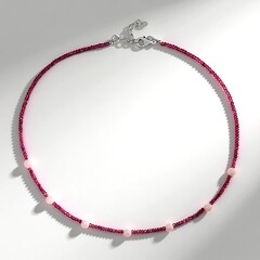 Collana in argento con Quarzo Rosa