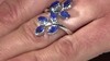 Anillo en plata con Zafiro azul de Madagascar