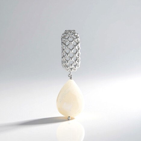 Ciondolo in argento con Perla d'Acqua Dolce Bianca (MONOSONO COLLECTION)