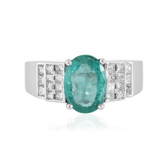 Anillo en oro con Esmeralda de Zambia