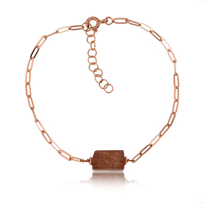 Zilveren armband met een aardbei kwarts (Joias do Paraíso)