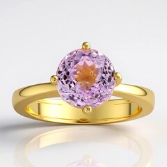 Anello in argento con Kunzite