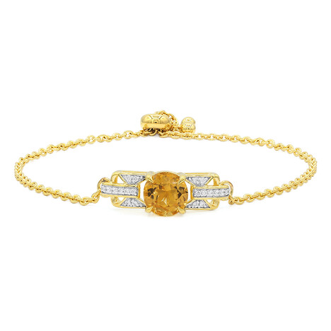 Zilveren armband met een citrien (Remy Rotenier)