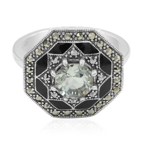 Anello in argento con Ametista Verde
