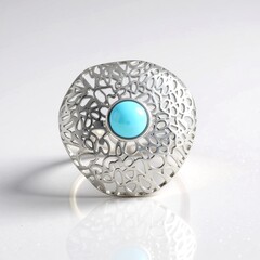 Anello in argento con Turchese Sleeping Beauty (MONOSONO COLLECTION)