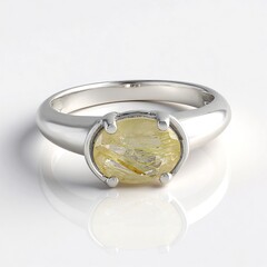 Anello in argento con Quarzo Rutilato