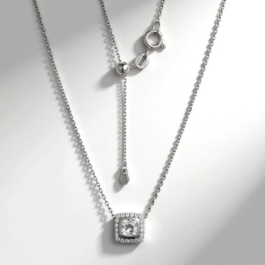 Collana in argento con Topazio Bianco (Adela Silber)