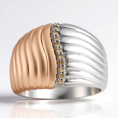Anello in argento con Diamante Argyle Rose de France I1 (Annette)