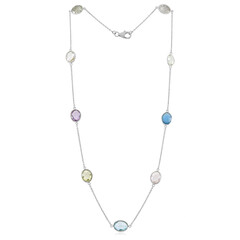 Collana in argento con Ametista Verde
