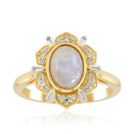 Australischer Opal-Silberring