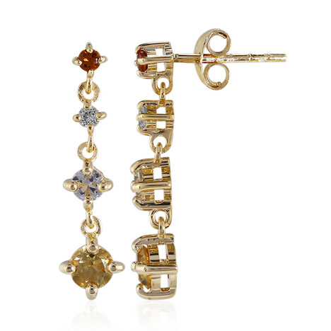 Pendientes en plata con Citrino