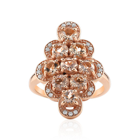 Anillo en plata con Morganita