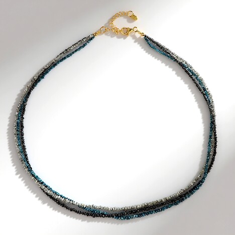 Collana in argento con Diamante Blu