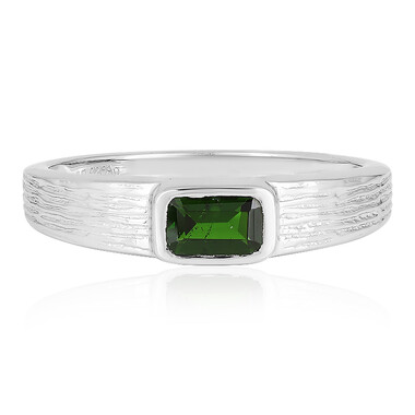 Anello in argento con Diopside Russo