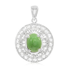 Ciondolo in argento con Crisoprasio Imperiale