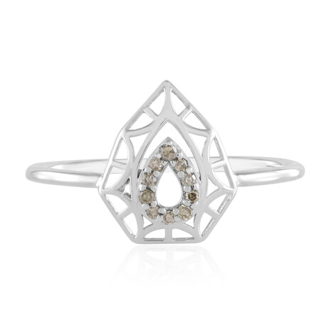 I2 Champagner-Diamant-Goldring (Ornaments by de Melo)