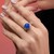 Blauer Onyx-Silberring (de Melo)