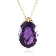 Sambia-Amethyst-Silberhalskette (Gems en Vogue)