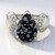 Anello in argento con Ossidiana Fiocco di Neve