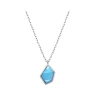 Zilveren halsketting met een larimar