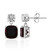 Garnet Silver Earrings