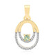Gouden hanger met een Madagaskar Demantoid