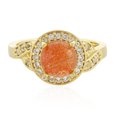 Zilveren ring met een zonnesteen