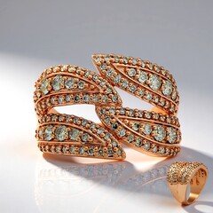 Anello in oro con Diamante Rose de France SI1 di Argyle (Annette)