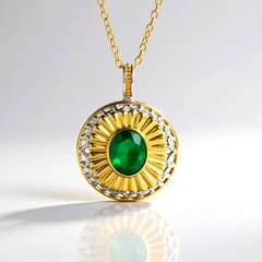 Collana in argento con Smeraldo Zambia