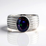 Mezezo Opal Silver Ring (de Melo Essence)