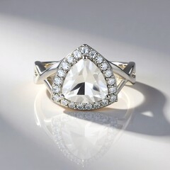 Anello in argento con Topazio Bianco