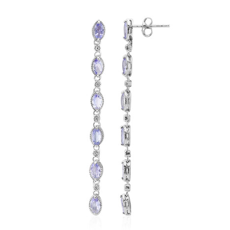 Boucles d'oreilles en argent et Tanzanite