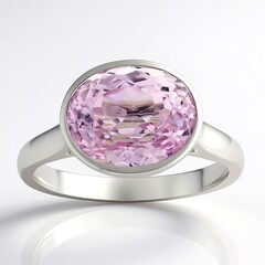 Anello in argento con Kunzite