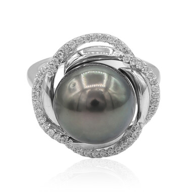 Anello in argento con Perla Tahitiana (TPC)