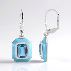 Orecchini in argento con Topazio Blu Svizzero