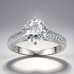 Anello in argento con Topazio Bianco