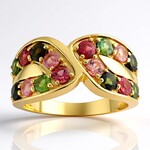 Anillo en plata con Turmalina rosa de Brasil (de Melo Essence)