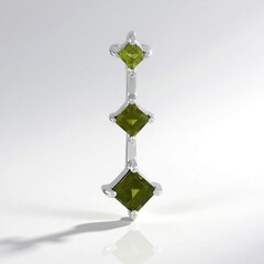 Ciondolo in argento con Vesuvianite