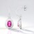 Pink Quartz Silver Earrings