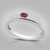 Anello in argento con Rubino