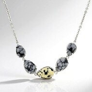 Dalmatian Jasper Silver Necklace