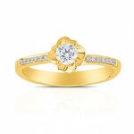 Anillo en oro con Diamante VVS1 (G) (Annette)