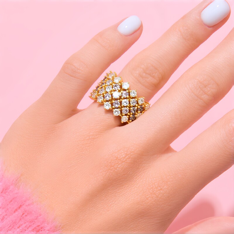 14K SI2 Fancy Diamond Gold Ring (CIRARI)